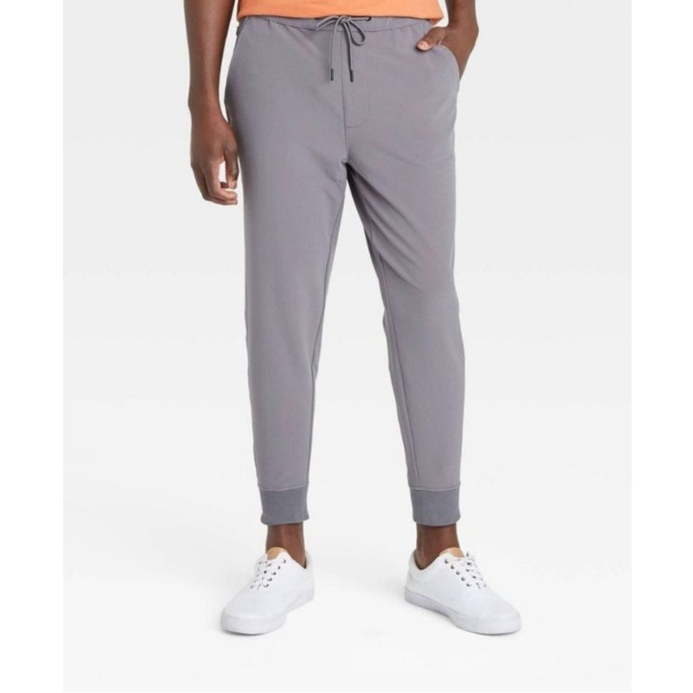 Goodfellow & Co‎ Men's Gray Elastic Waist Tech Tapered Jogger Pants Size XL